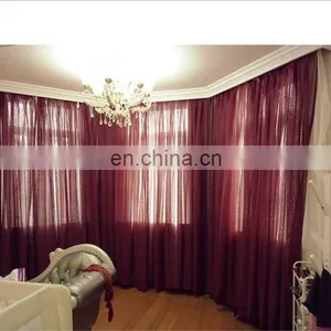 Bedroom,living Room Pure Color Polyester Window Curtain, Fabric Soft With Ten Colors thumbnail-3