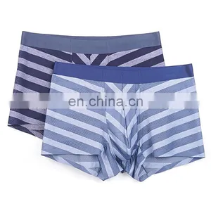 Polyester Nylon Colorful Hot Breathable Sexy Wide Stripe Boxer Black Men'S Briefs Underwear thumbnail-1