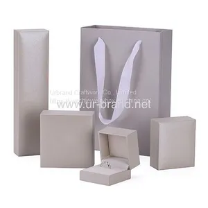 Luxury Elegant Packaging Paper Jewelry Set Box Custom Logo For Necklace &Ring Earring Gift Bag thumbnail-1