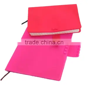 Pink Flat Diaries Logo Design Office & School Supplies Silicone Rubber Exercise Book Whloesale thumbnail-4