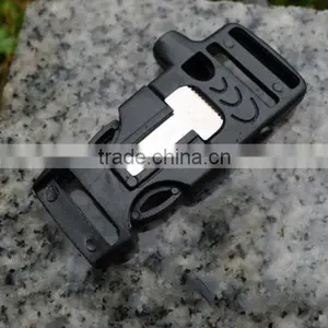 2016 Side Release Whistle Buckle w/ Flint Fire Starter&Striker For Paracord Bracelet thumbnail-4