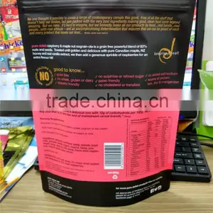 Custom Printed Resealable Stand up Dried Food Pouch With Zip Lock thumbnail-2