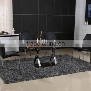Black Modern Tempered Glass Dining Table in 2015 thumbnail-1