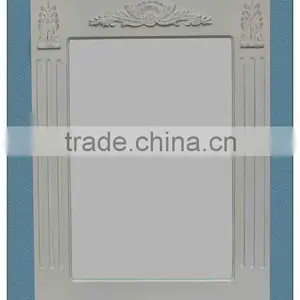 White Painted Wooden Framed Mirror / Decorative Mirror / Wooden MDF Wall Mirror thumbnail-1