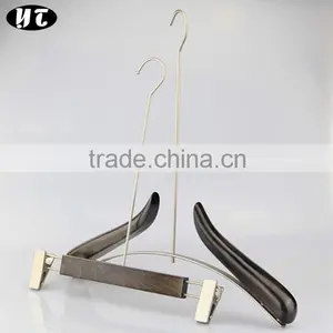 2016 New Fashion Long Hook Wooden Hanger and Pants Hanger for Luxury Clothes thumbnail-1