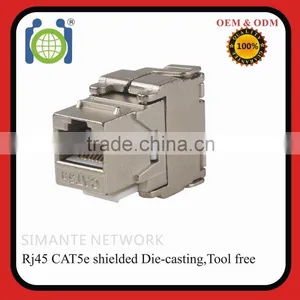 RJ45 CAT5E Tooless Shielded Modular Jack thumbnail-1