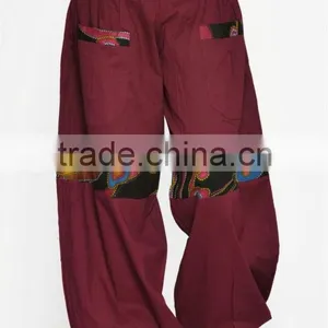 Indian Men Women Unisex Multi Color Cotton Alladin Harem Pants With Stylish Two Pockets thumbnail-4