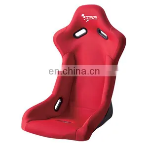 Red Knitted Fabric Bucket Seat for Universal Car Auto Parts Car Racing Fiberglass Seat thumbnail-1