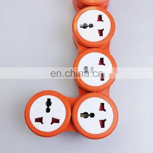 High Quality Universal Power Socket ExtensionBlister Packaging Extension Cord Socket Orange Special Shape Wholesale Socket thumbnail-3