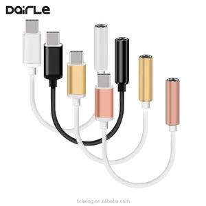 Metal USB C to 3.5mm Headphone Jack Adapter Type C Aux Audio Cable Converter for Huawei P40/P40Pro thumbnail-1