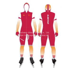 Customized Short Track Speed Skating Suit Children's Long Sleeves Custom Short Track Ice Speed Short Track Suit Skating thumbnail-5