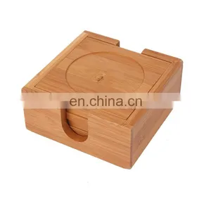 Japanese Minimalist Style High Quality 6-pack Set Premium Bamboo Coasters thumbnail-1