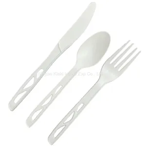 Food Grade CPLA Disposable Knife Spoon Fork Biodegradable Cutlery And Set (400/Case) thumbnail-1