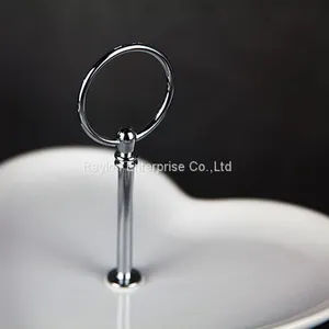 Plain White Heart-shaped Ceramic Plates 3-tiers Set thumbnail-3