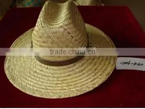 Straw Boater Hats With Lether Belt thumbnail-1