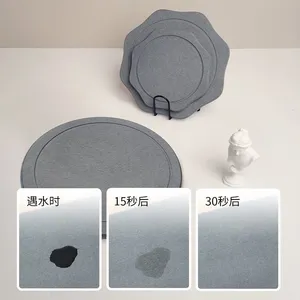 Engraved Customized Diatomite Stone Plant Saucer thumbnail-4