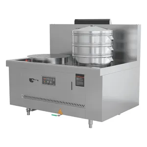 220V Gas Double Steamer for Commercial Kitchens - DN20 Gas Inlet thumbnail-1