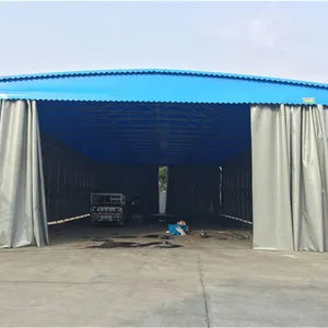 Warehouse Canopy With Surrounding Cloth, Foldable Electric Retractable Awning Manufactured by Factory. thumbnail-1
