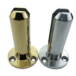 304 Stainless Steel Glass Clamp for Balcony Railing Matte Black Powder Coated Base Plate Bolt Down Heavy Duty thumbnail-1