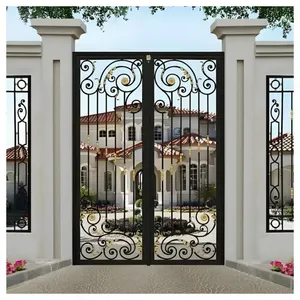 China Sliding Gate Wrought Iron Gates Aluminum Gate Design For Home thumbnail-1