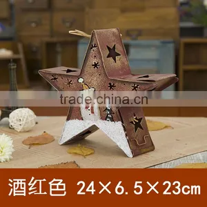 Wholesale Wooden Craft,Small Christmas Ornament Hanging Star Decoration thumbnail-4
