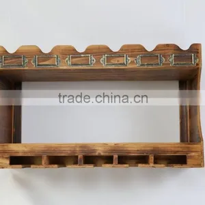 Hot Sale Wooden Wine Glass Hanger Wooden Wine Glass Shelf thumbnail-3
