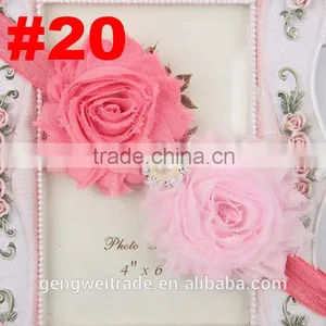 Manufactory Wholesale Baby Hair Band Flower Rough Selvedge Children Hair Accessory With Pear thumbnail-6