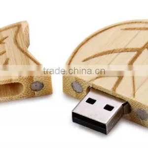 Wholesale 8gb Wooden Leaf Usb 2.0 Flash Thumb Drive thumbnail-2