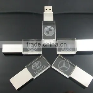 LED Red Green Blue White Light USB Flash Driver Crystal Usb Flash Driver Quality Choice thumbnail-5
