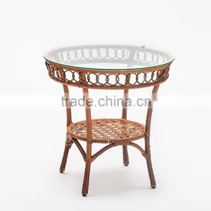 Outdoor Leisure Balcony Metal Coffee Table Rattan Dining Chair Rattan Cane Furniture thumbnail-3