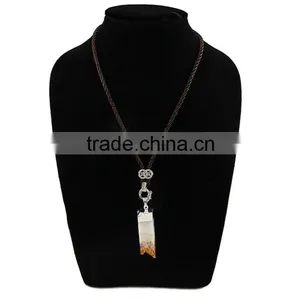 JF6933 Gold Plated Cap and Bail Druzy Citrine Quartz Cuboid Pendant thumbnail-2