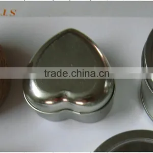 Heart Shaped Sliver Scented Tin Candle/ Candle Tin Box thumbnail-2