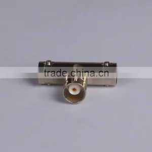 T Shape BNC Adaptor Connector, Female Coaxial RF Connectors thumbnail-1