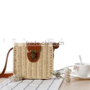 Fashion Girl's Beige Paper Straw Craft Bag thumbnail-2