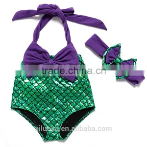 Kids Girls Summer Mermaid Swimwear Bikini Set Swimsuit Swimming Fancy Costume Mermaid Tail Most Popular thumbnail-3