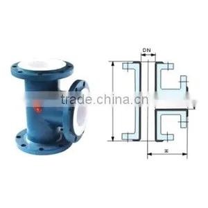 PTFE Lined Flange Equally Tee for Oil Gas Line thumbnail-1