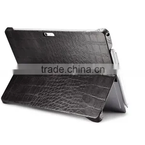 Icarer Luxury Crocodile Grain Genuine Leather Case for Surface Pro 4 Original Leather Holder Back Cover for Surface Pro 4 thumbnail-4