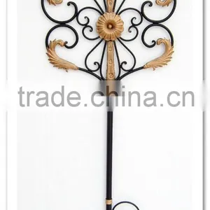 LC-80128 Wholesale Metal Iron Antique Hanging Craft Wall Decor With Tealight Holder thumbnail-2