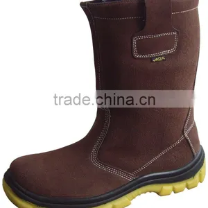 CE EN High Cut Leather Black Industrical Security Safety Shoes for Men 9884 thumbnail-1