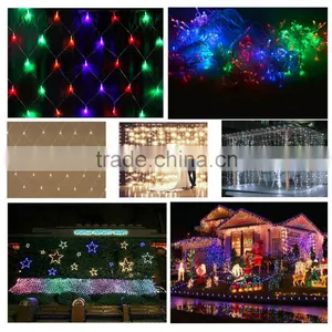 Fullbell Net Led Flood Lights White Wire 200 LED Wedding Fairy Blinking Led Net Lights Outdoor Twinkle Christmas Decoration thumbnail-3