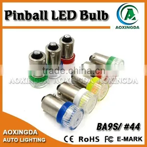 6.3 Volt BA9S #44 #47 Yellow Pinball LED With Lens thumbnail-3