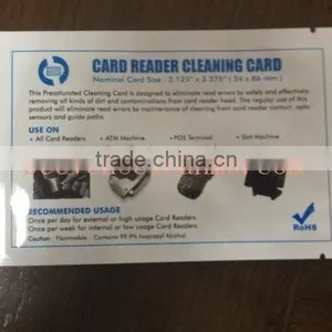 CR80 IPA Acohol ATM/hotel Door Lock Encoder Card Printer Adhesive Cleaning Card, Factory Direct Sale thumbnail-1