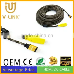 Gold-plated Male to Male HDMI Extension Cable 2.0 With Gold-plated&nylon Braided thumbnail-1