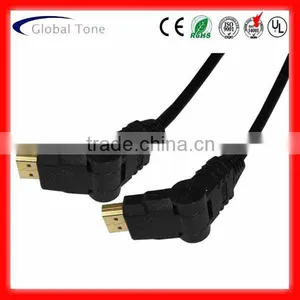 GT3-1077 HDMI Male to HDMI Male CABLE SWING PLUG A) GOLD B) NICKEL thumbnail-1