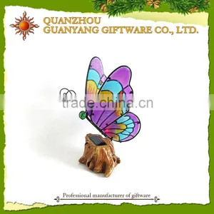 Solar Light Butterfly Decoration Gift Item Glass Butterfly Metal Butterfly thumbnail-1