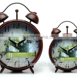 Red Decorative Retro Style Metal Digital Prayer Time Clock thumbnail-1