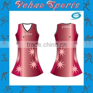 2015 Hot Custom Sublimated Netball A Line Dress thumbnail-3