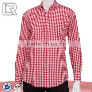 Chef Work Ladies Long Sleeve Gingham Shirt thumbnail-1