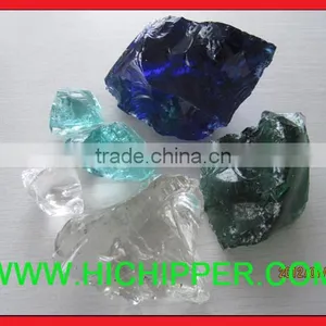 Irregular Diamond Clear Fire Pit Tumbled Glass Gems thumbnail-5