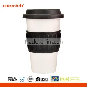 Everich Porcelain Cups & Ceramic Coffee Mug With Silicone Lid thumbnail-1